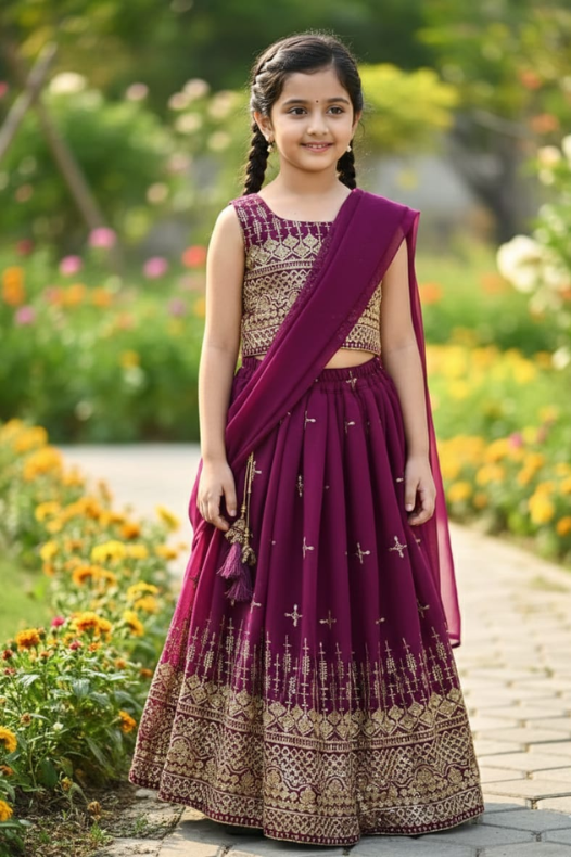 Embroidered Stitched Lehenga